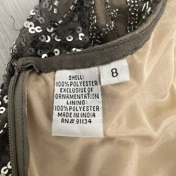 Scala Women's Sequin Embellished Silver Pewter Dress Sz 8 - Picture 6 of 10